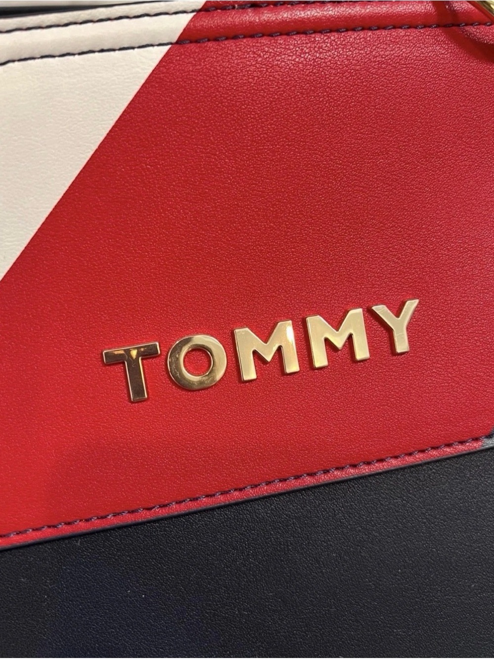 Tommy Hilfiger Red, White & Navy Colorblock Shoulder Bag